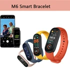 Смарт-браслет M6, водонепроницаемый фитнес-трекер с 6 измерениями уровня кислорода в крови, с Bluetooth, с цветным экраном