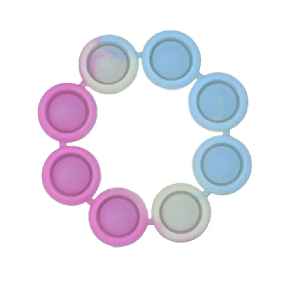

It Bracelet Fidget Toys Rainbow Bracelets Press Bubble Wristband Children Squeeze Vent Anti Stress Release Pressure Sensory