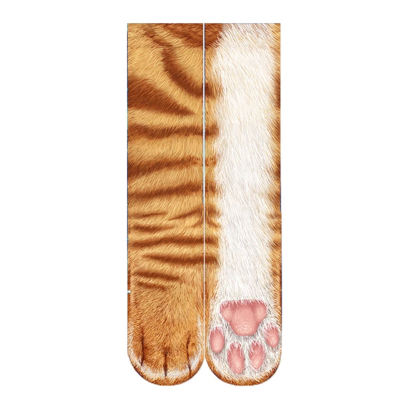Мужские хлопковые забавные женские носки с принтом животных милые повседневные
