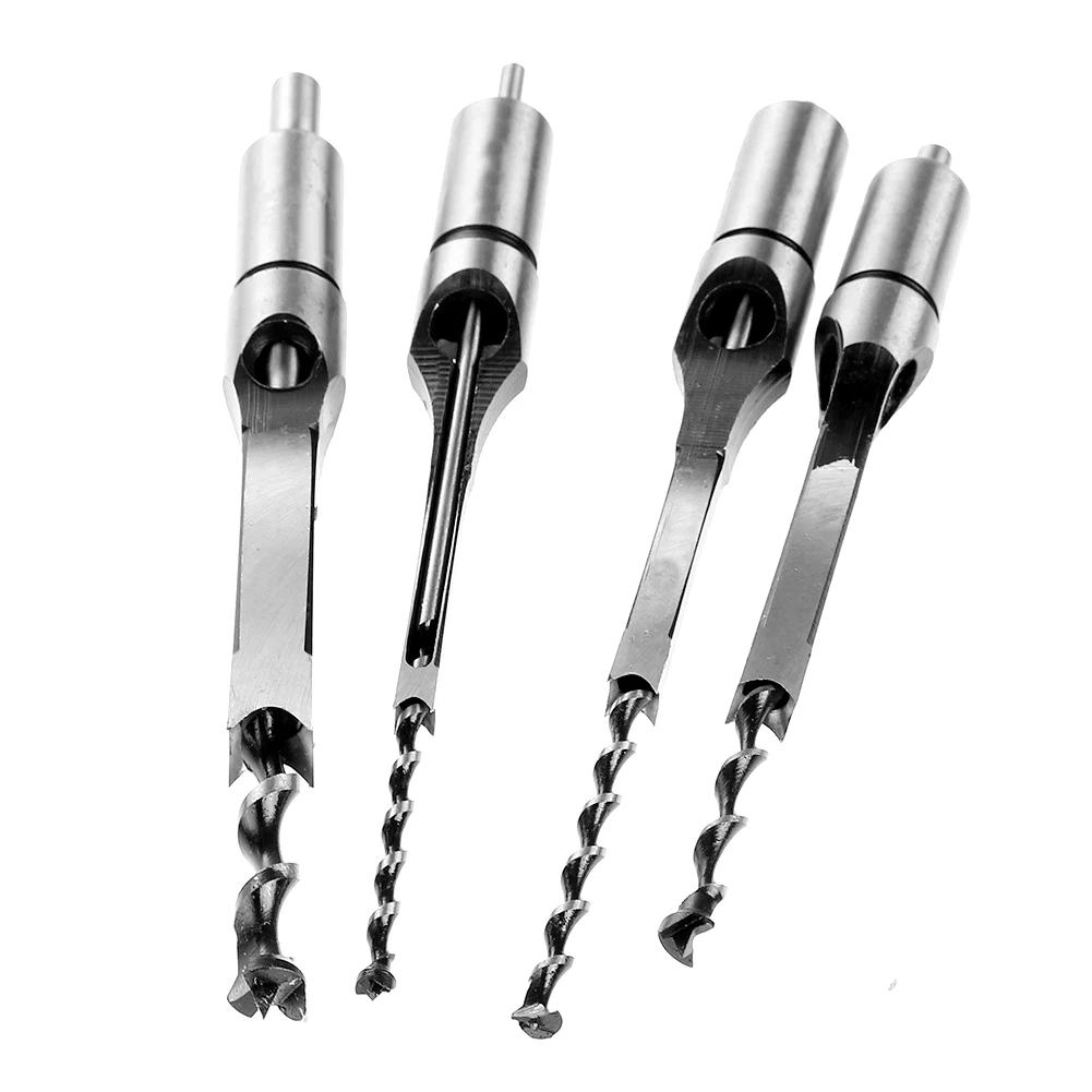 

4pcs Woodworker Hole Drill Bit Mortising Chisel Carve Woodworking Tools Home Tool Size 1/2'' 3/8'' 5/16'' 1/4'' High Speed Steel