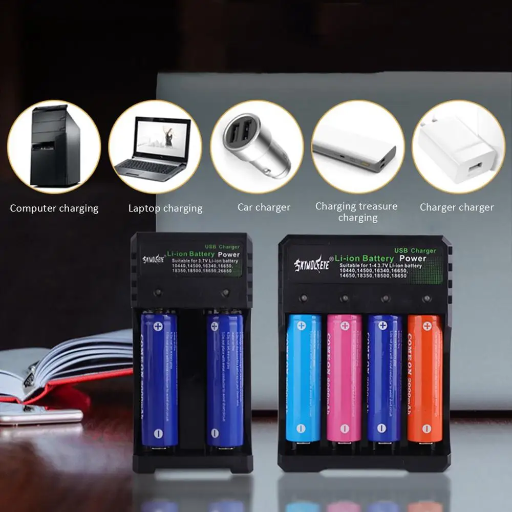18650 Одна зарядка Двойная четыре зарядки 3 7 В высокая сила тока Usb Быстрая Зарядка