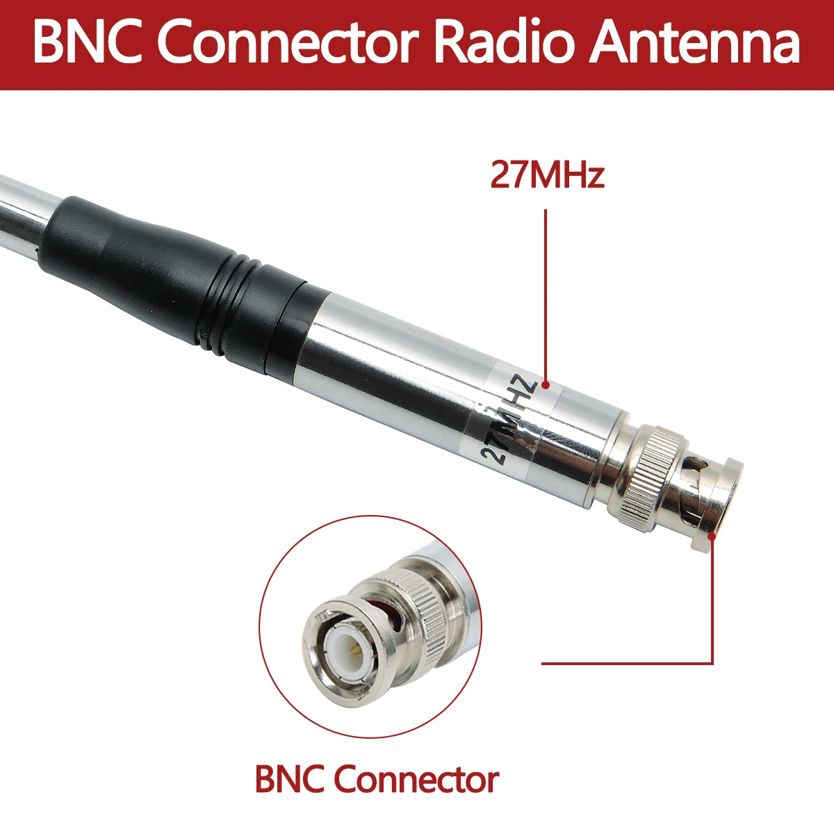 Портативная Cb-антенна ABBREE 27 МГц с разъемом BNC совместимая портативным CB-радио Cobra
