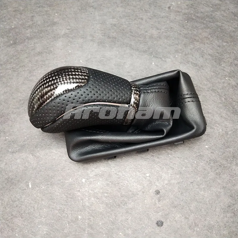 Carbon Fiber With Leather Gear Shift Knob Customized Shift Head For Hyundai Elantra 2012 2013 2014 2015