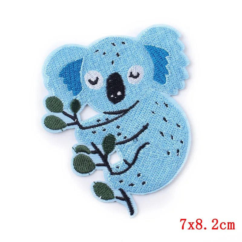 Prajna мультфильм коала кошка Животные вышивка нашивки для одежды утюгом на одежде