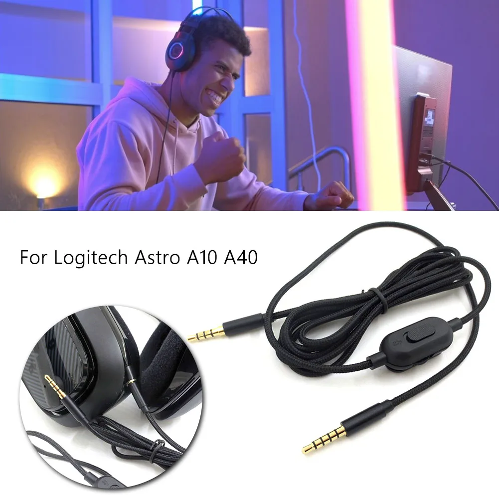 Шнур AUX для наушников 3 5 мм Logitech Astro A10 A40 A30|Аксессуары наушников| |
