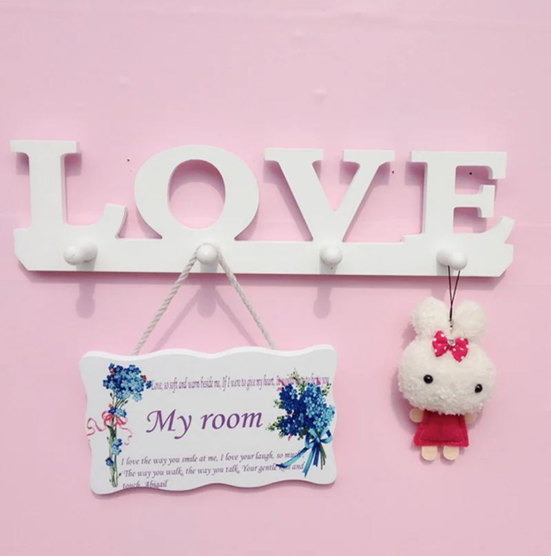 Декоративные деревянные настенные крючки сделай сам для птиц/любви вешалка