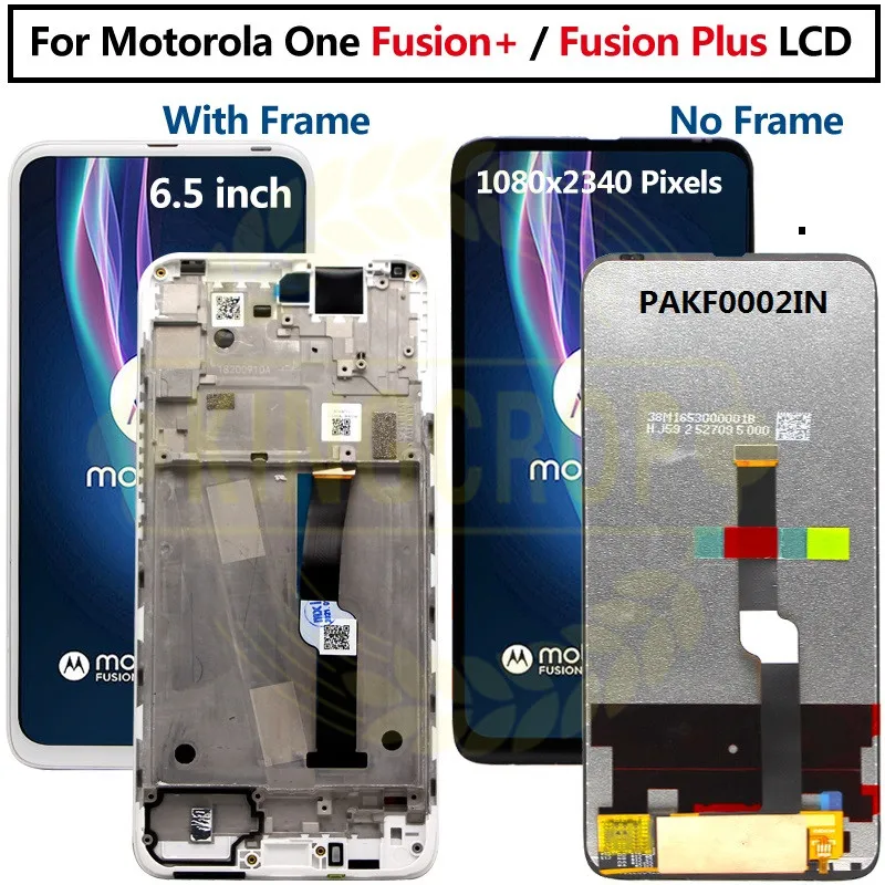 

Original For For Motorola One Fusion+ LCD Display Touch Screen PAKF0002IN Digitizer For MOTOMoto One Fusion Plus lcd Display