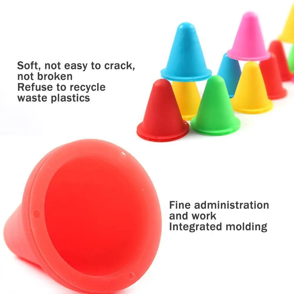 

10 Pieces Ball Cone Roller Skating Accessories Inline For Whitewater Skating Training Traffic 7.8*8cm Outdoor Accessories V0D4