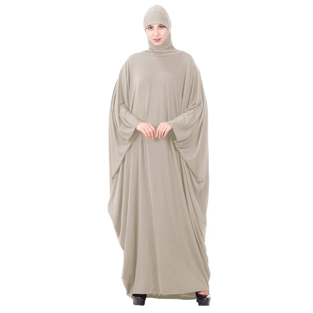 Эластичное мусульманское платье для женщин Элегантное Длинное женские мягкие
