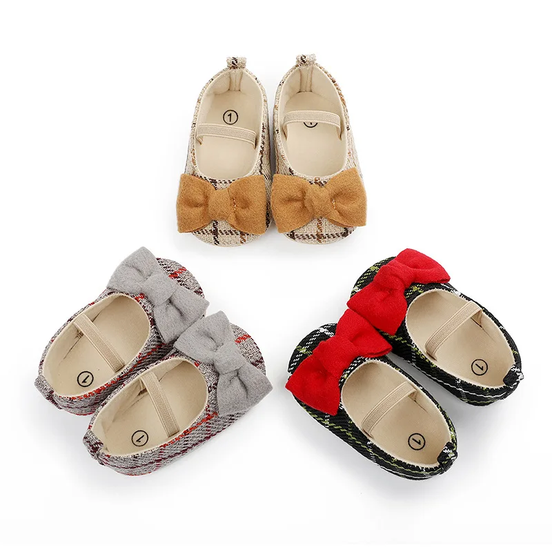 

Spring Bow Princess Shoes Baby Toddler Shoes Infant Girls Soft Bottom Anti-drop Elastic Band Flat Shoes Children Pre-step Shoes