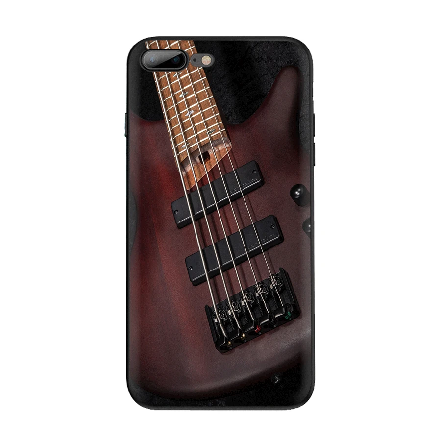 Чехол Desxz для телефона iPhone 11 12 Pro Max MINI 7 8 6s Plus SE милый чехол с бас-гитарой струнами