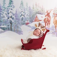 new christmas snow car baby posture accessories newborn photography props photo props