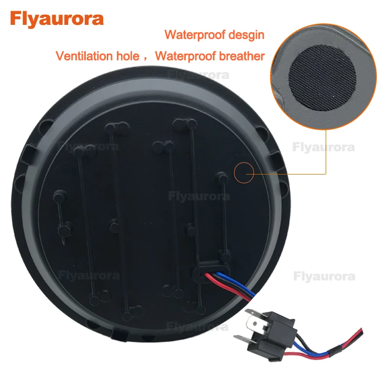 Flyaurora 7 дюймовая круглая светодиодная фара дальнего и ближнего света с дюймовым