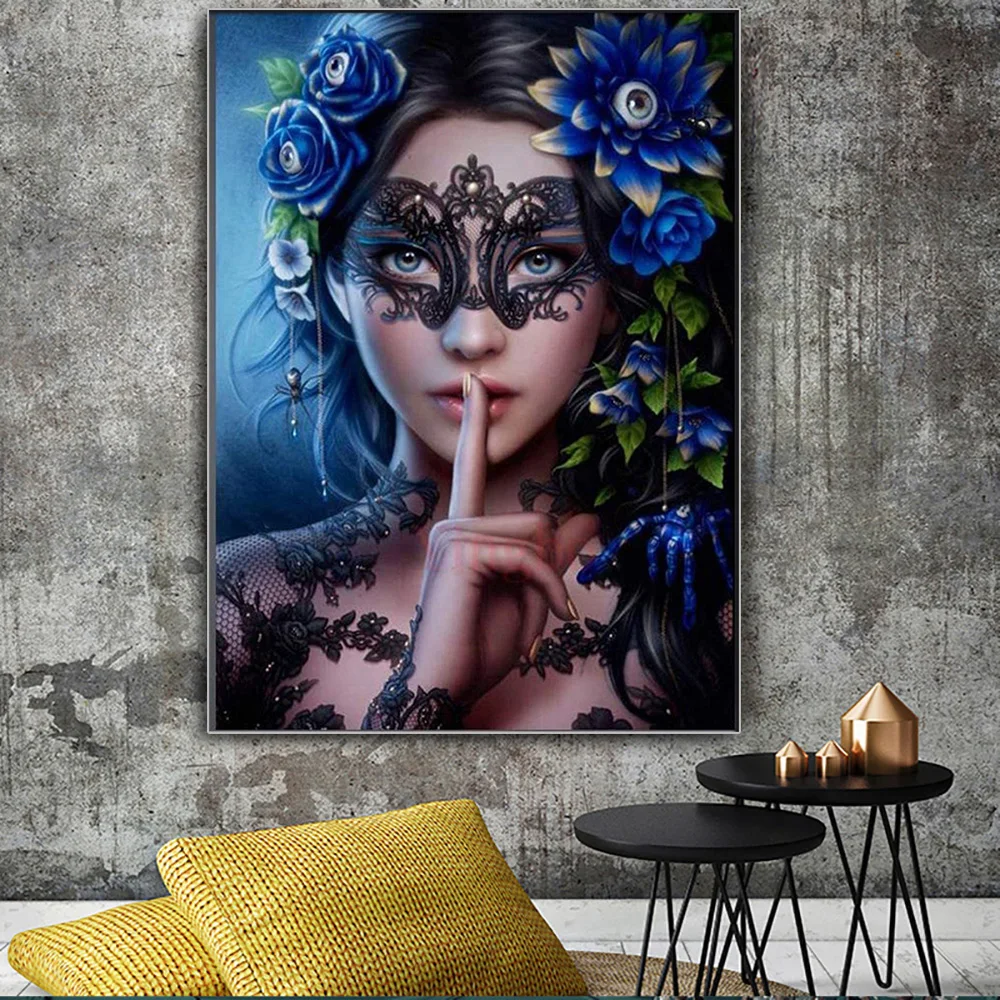 

Beautiful Flower Women 5d Diamond Embroidery DIY Diamond Painting Cross Stitch Kits full square/ round Diamond Mosaic Home Decor