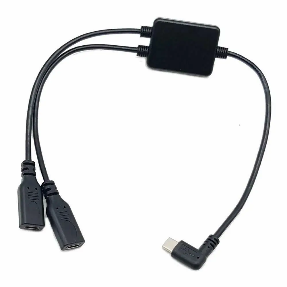 Многофункциональный USB 2 в 1 Тип 3 C штекер угловой до x Type гнездовой шнур зарядный