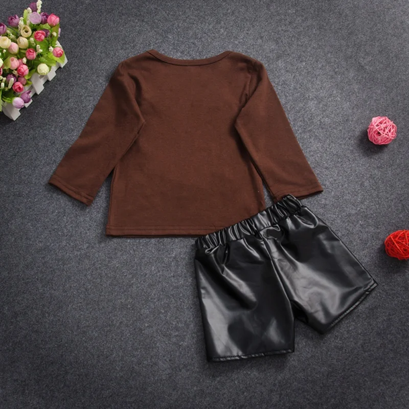 Детские летние хлопковые комплекты топы с длинными рукавами и принтом Пантеры