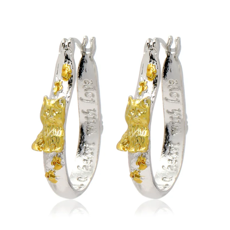 

Серьги с котенком, серьги с буквами, милые и изысканные украшения для банкета вечерние НКИ, подарки на день рождения, Рождество, годовщину