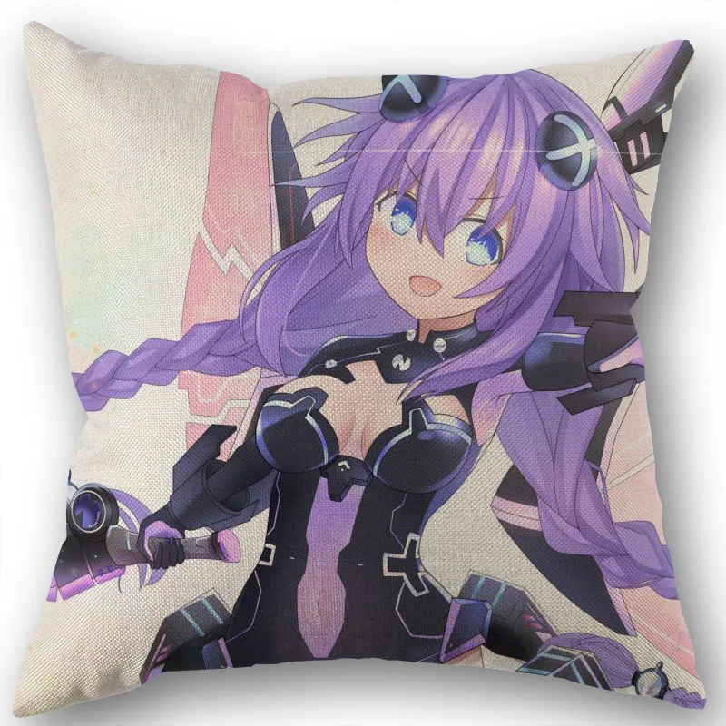 Japanese Anime Hyperdimension Neptunia Cushion Pillow Tent Office Home Cotton Linen Zippered Pillowcase Family Accessories | Дом и сад