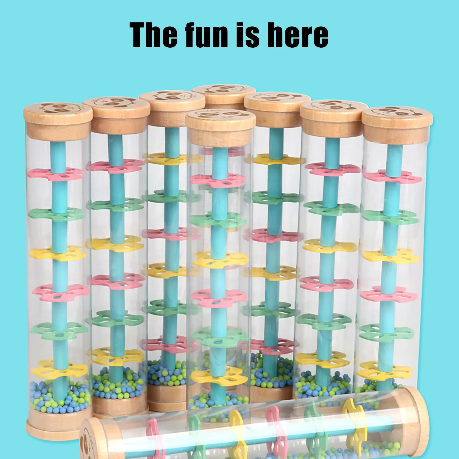 

1pc Wooden Rain Stick Visual and Sound Stimulation Early Learning Fine Motor Skills dropshipping children toys