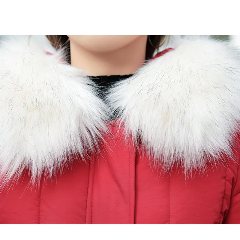 

UHYTGF Women's Winter Jacket Women parka Thick New Hooded jacket fur collar Outerwear 5XL plus Size Female Down cotton coat X279