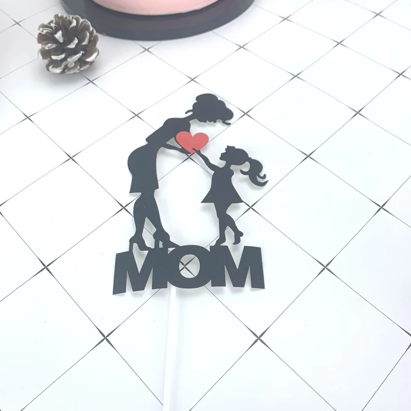 1 Набор/I love mom Топпер для торта Блестящий бумажный кексов флаги Дня матери День