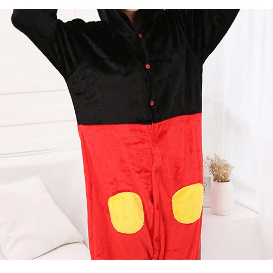 Новые зимние женские и мужские Унисекс Взрослые милые Мультяшные пижамы с