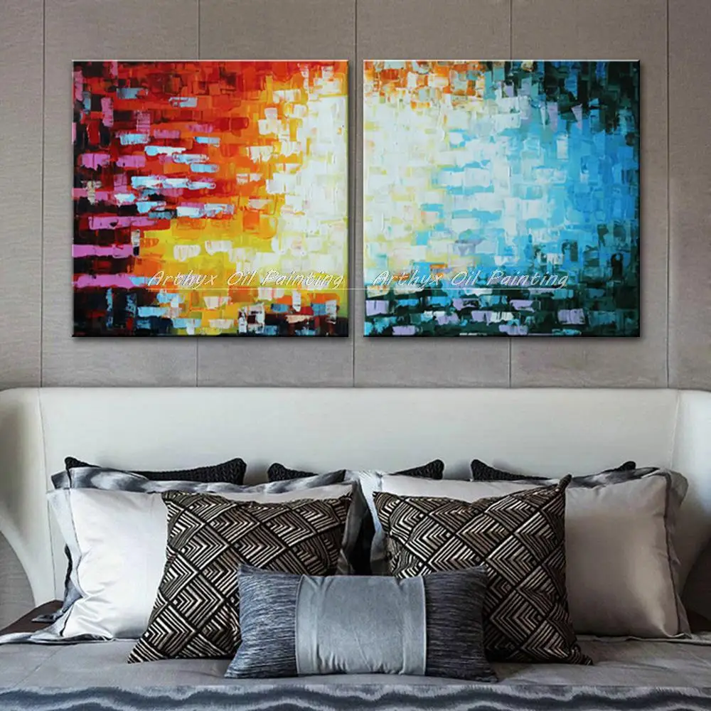 100% ручная работа без рамы хорошее качество 2 шт./компл. красочная Современная