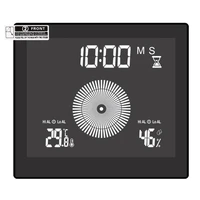 Bathroom Digital Clock Kitchen Wall Clock LCD Screen Waterproof Shower Timer Alarm Temperature Humidity Meter ABS LCD Screen 1pc