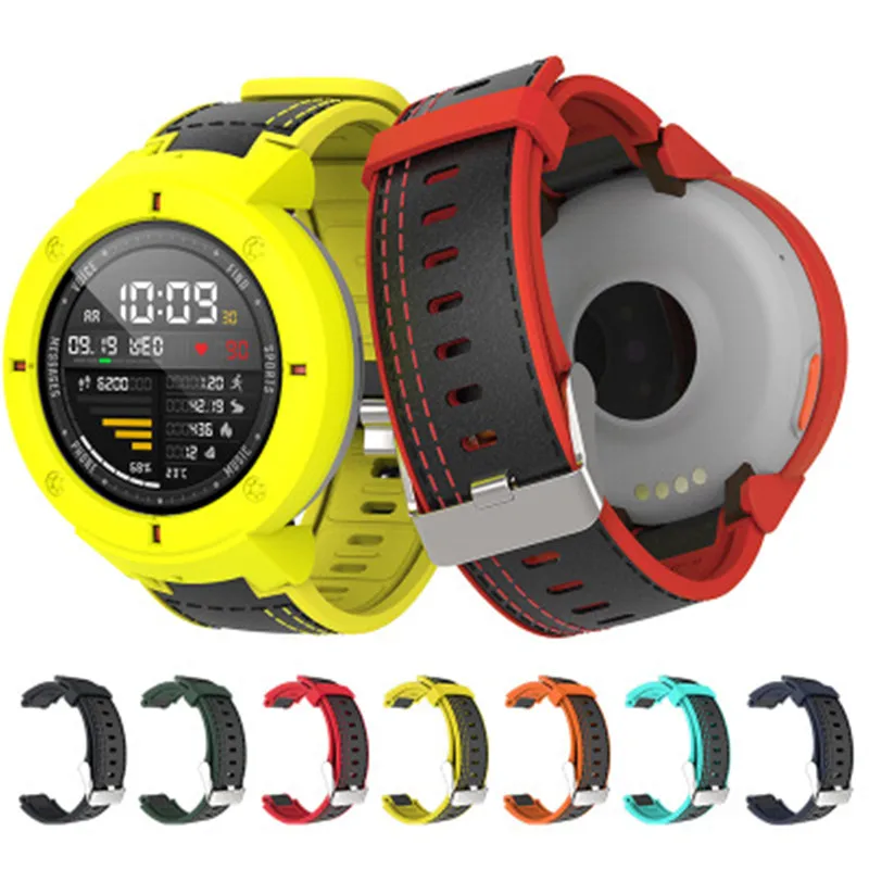 Браслет amazfit verge для смарт часов VERGE ремешок Huami Youth Edition кожаный + силиконовый чехол