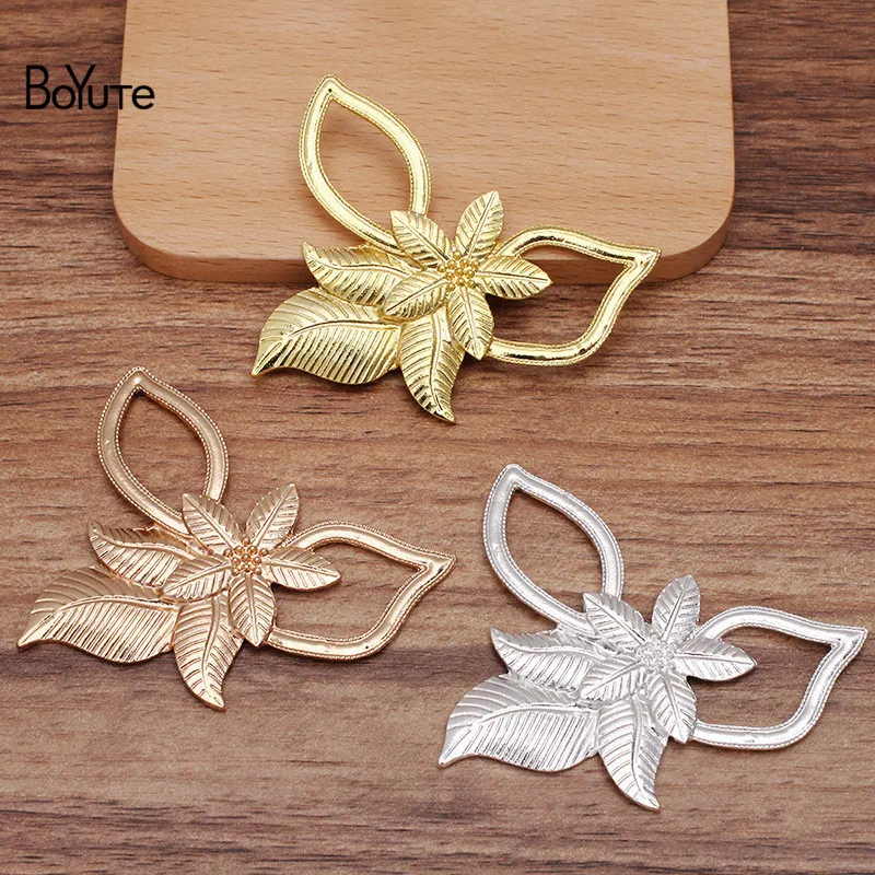 

BoYuTe (5 шт./лот) 60*46 мм металлический сплав Цветочные материалы винтажные DIY ювелирные изделия ручной работы компоненты