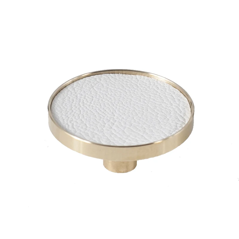 Минималистичная латунная кожаная ручка в скандинавском стиле дверной шкаф ящик