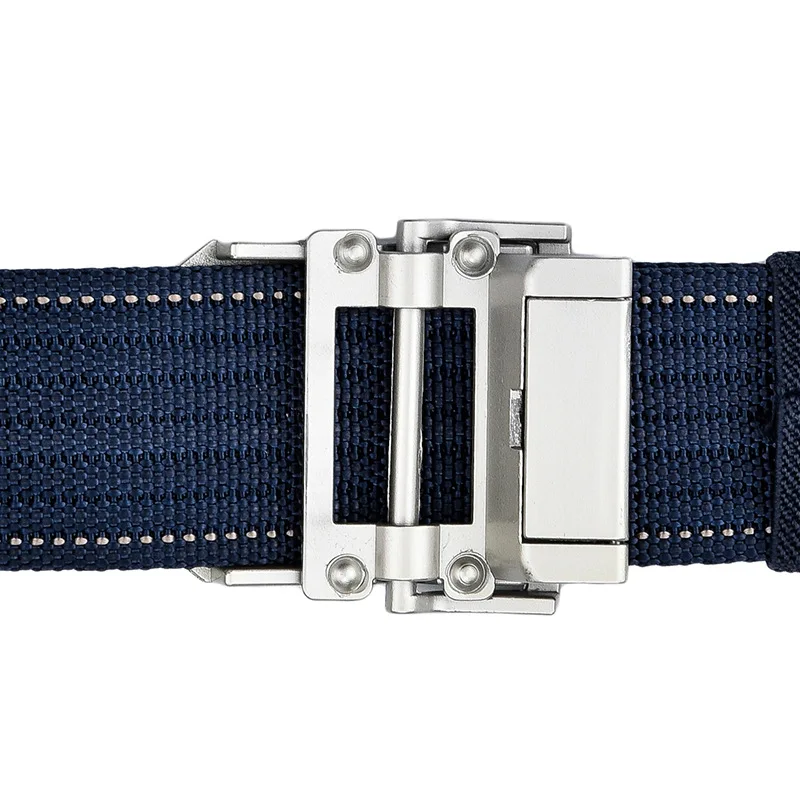 Мужской тканевый ремень с металлической пряжкой и звездами нейлоновый