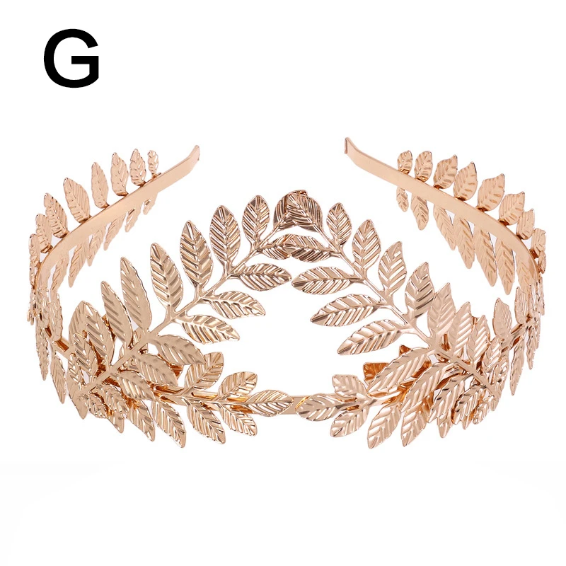 Барокко золото ободок с листьями повязка на голову Винтаж Золотой оливковых