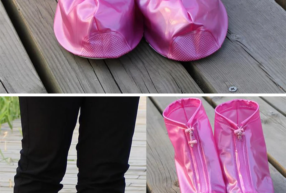 1 Pair Of PVC Waterproof Shoe Covers Reusable Overshoe Thickening Unisex Non-slip Rain Boots Set Fishing Waterproof Rain Boots