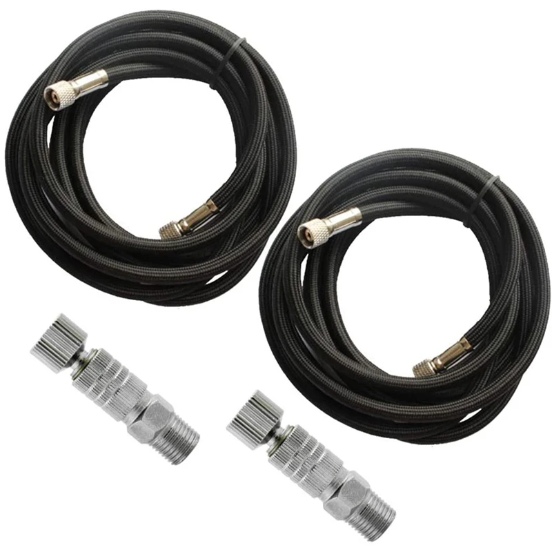 

2 комплекта 10 футов нейлоновый Плетеный воздушный шланг с быстроразъемным соединителем для аэрографа, фитинги 1/8 дюйма