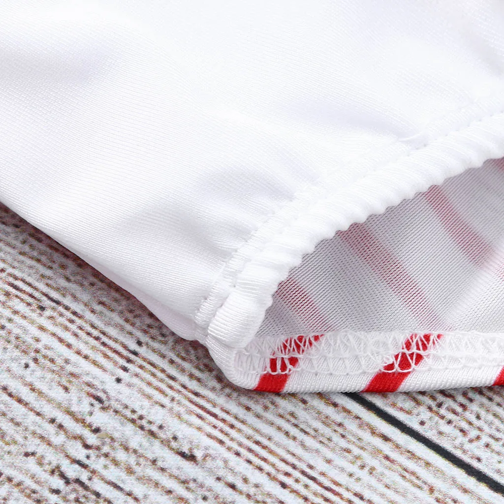 Купальный костюм для маленьких девочек цельный купальный в полоску с рисунком