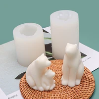 polar bear candle silicone mold diy gypsum animal mousse chocolate aromatherapy handmade soap making car decoration mold