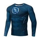 Новая компрессионная Мужская футболка для фитнеса с 3D принтом, быстросохнущая Мужская футболка 2021 с длинными рукавами, модная повседневная спортивная футболка