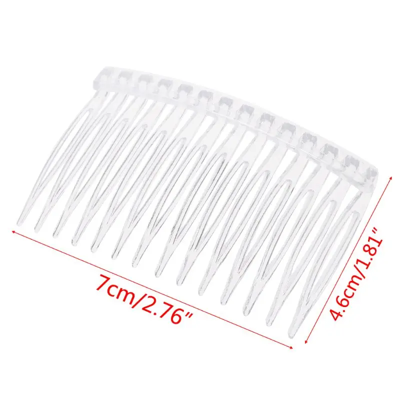 

20Pcs/Lot Clear Plastic Hair Clips Side Combs Pin Barrettes Hair Comb Accessories