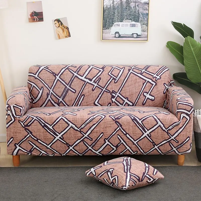 

Stretch Slipcover Fitted Furniture Protector Classic Printed Sofa Cover Stylish Couch Cover for Loveseats/Sofas/Sectional Couche