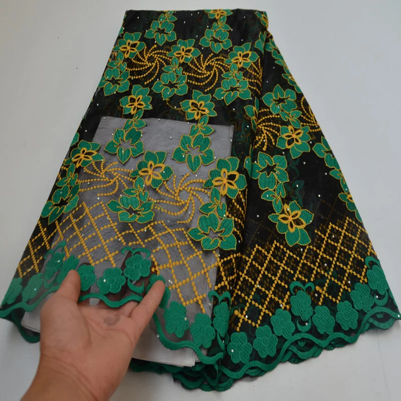 

( 5yards/pc ) very beautiful embroidered African French net lace fabric wholesales price for party dress FLP1058