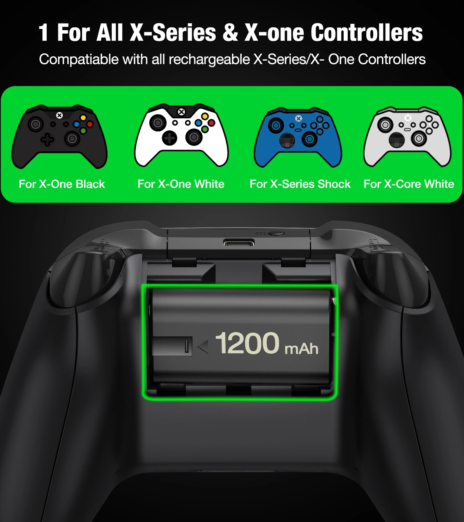 Аккумуляторы Beboncool 1200 мА ч 4 шт. для беспроводных геймпадов Xbox One X S | Электроника