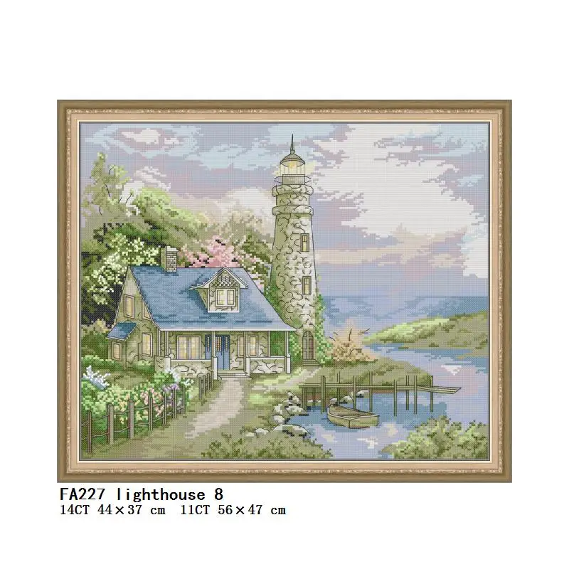 

joy sunday cross stitch kits printed fabric Town Brigade 11CT 14CT Thread Embroidery Kit Bedroom Living Room Decoration Scenic