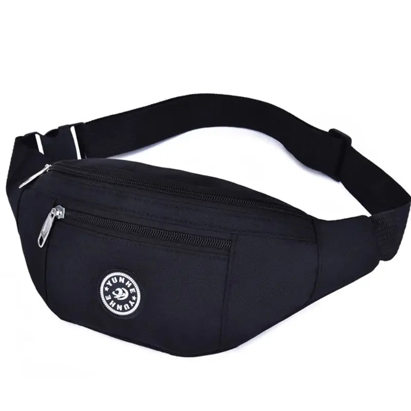 

Waterproof Oxford Fanny Pack Waist Bag Casual Travel Zipper Chest Shoulder Crossbody Purse Solid Color Phone Pouch