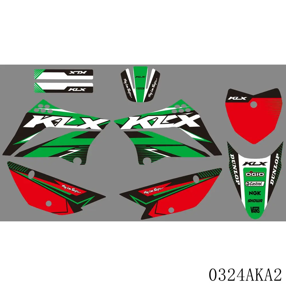 Для KAWASAKI KLX 110 KLX110 2010 2011 2012 2013 2014 2015 2016 2017 2018 2019 2020 полный графика наклейки фон |