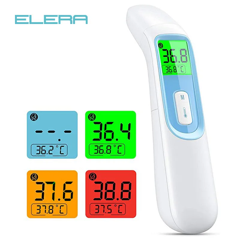 ELERA Cheap Infrared Baby Forehead And Ear Thermometer Fast Accurate Measurement Digital LCD Non-contact Children Termometro | Мать и