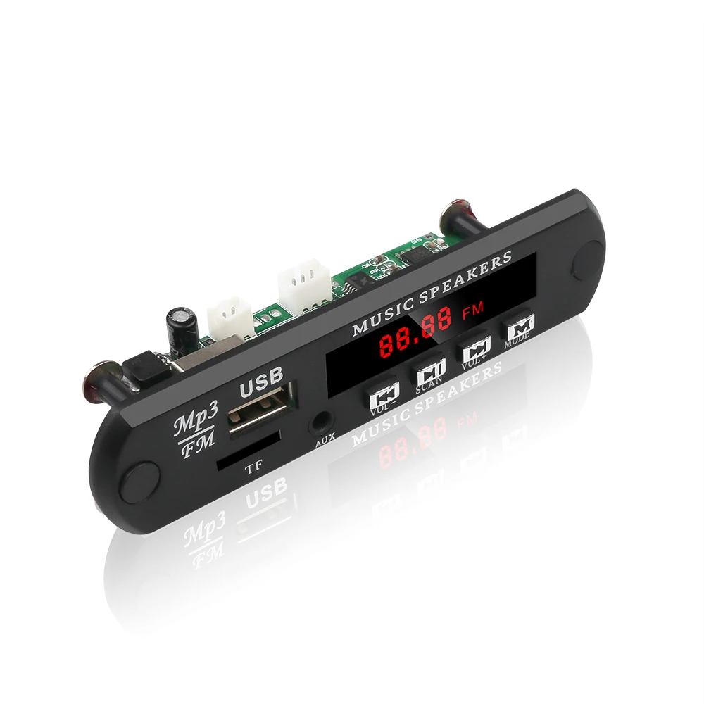 MP3 декодер Kebidu аудиоплата DC 5 в 12 В Micro USB WMA FM AUX 3 мм TF радио без Bluetooth с дистанционным