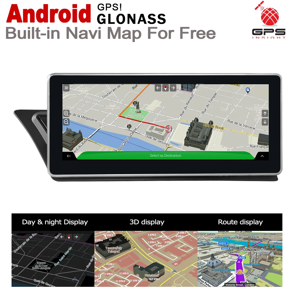 10 25 &quotHD экран стерео Android 7 0 Автомобильный GPS Navi карта для Audi A4 8K 2008 ~ 2016 MMI