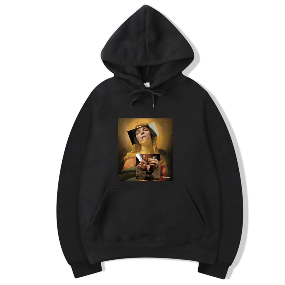 

Virgin Mary Pulp Fiction Sweatshirt Men 2020 Hip Hop Autumn Winter Men Hoodie Hipster Warm Fleece vintage Casual New Sportswear