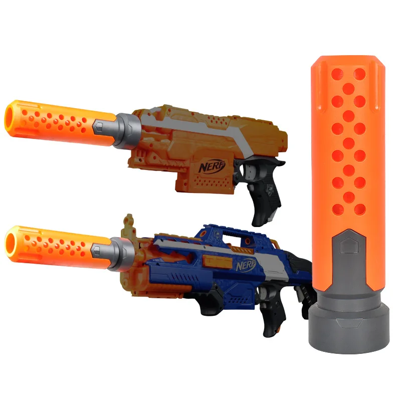 Модифицированная передняя трубка для Nerf оранжевый + серый модификация